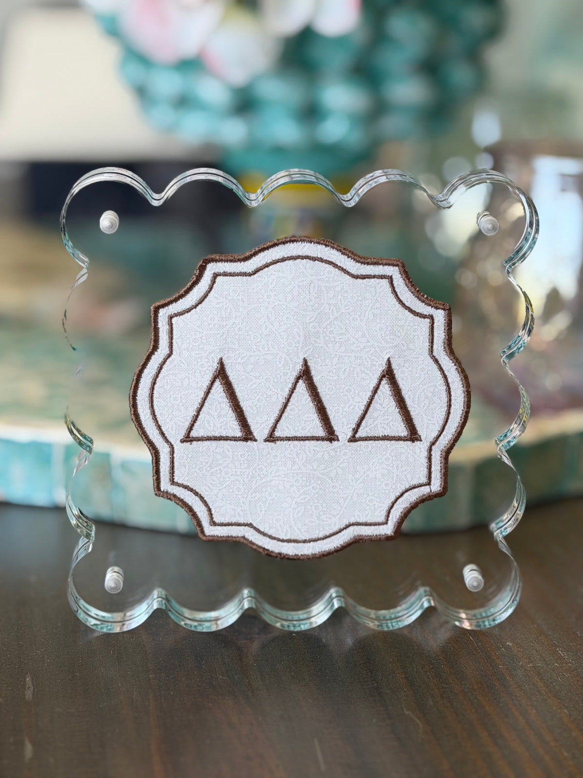 Custom Acrylic Scalloped Frame