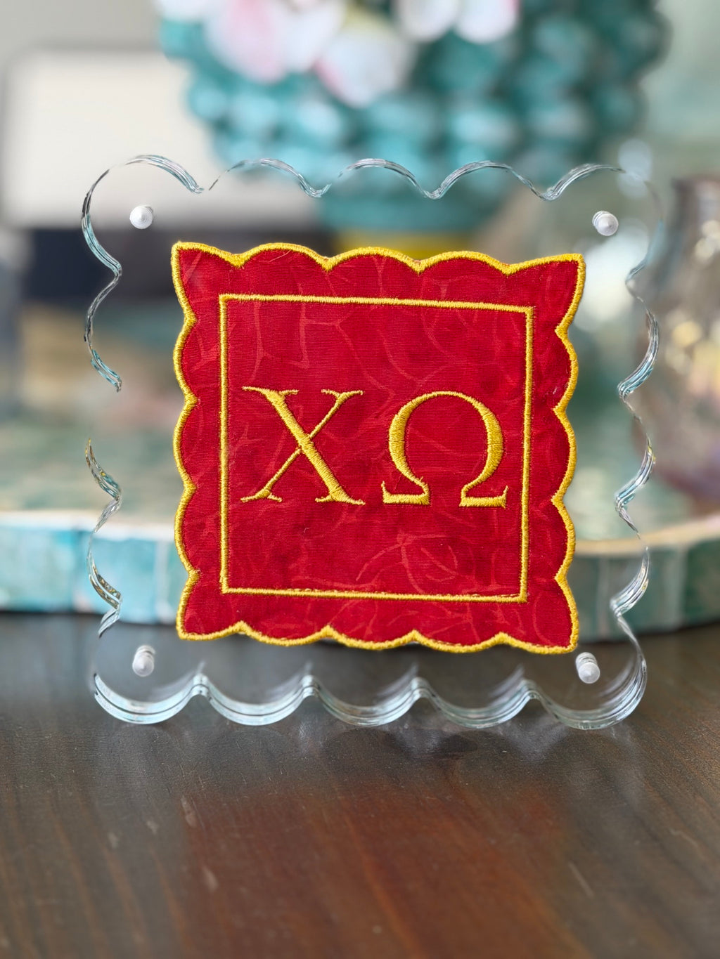 Custom Acrylic Scalloped Frame