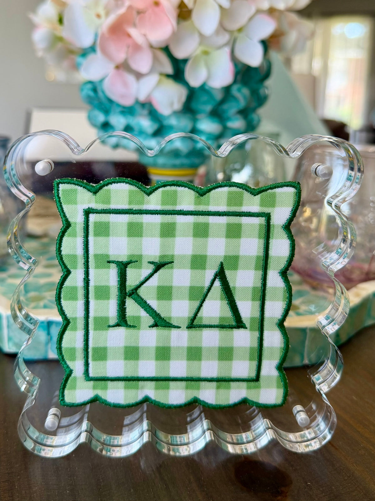 Custom Acrylic Scalloped Frame