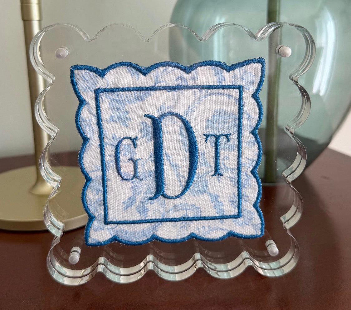 Custom Acrylic Scalloped Frame